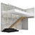 Modern Stairs 2 - Wood, Concrete & Glass 3D model small image 5