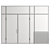 Sleek Glass Partition 8 3D model small image 7