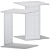 Shell Side Table: Sleek Elegance 3D model small image 3