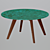 Mid-Century Charm: Riley Marble Coffee Table 3D model small image 3