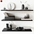 Title: Elegant Bookshelf Set with Decorative Accessories 3D model small image 1