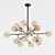 Radiant Amber Glass Pendant Chandelier 3D model small image 1