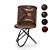 Sleek Steel Leather Chair 3D model small image 4