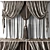 Elegant Classic Curtain Set 3D model small image 1