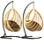 Eco-Rattan Hanging Chair 3D model small image 4