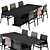 Elegant Poliform Table & Ipanema Chair Set 3D model small image 2