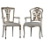 Elegant Ebanista Dauphine Chairs 3D model small image 1