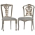 Elegant Ebanista Dauphine Chairs 3D model small image 2