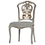 Elegant Ebanista Dauphine Chairs 3D model small image 13