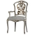 Elegant Ebanista Dauphine Chairs 3D model small image 26