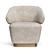 Elegant Velvet Armchair: Ultimate Comfort 3D model small image 2