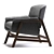 Elegant Gray Armchair: Agnese 3D model small image 3