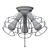Industrial Cage Pendant Light: Vintage-style Ceiling Fixture 3D model small image 2