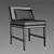 Restoration Hardware Laurel Teak Side Chair 3D model small image 4