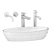 Sleek Omnires Siena Washbasin 3D model small image 4