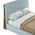 Modern Mezzo Rivers Bed 3D model small image 2