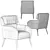 Sleek Modern Chairs & Chaises 3D model small image 6