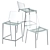 Sleek Clear Acrylic Chair & Stool 3D model small image 1