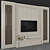 Title: Modern TV Wall Set - 55" TV Included 3D model small image 3