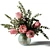 Elegant Pink Protea Bouquet with Eucalyptus 3D model small image 3