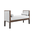 Silver Linen Pietro Bench - Elegant and Versatile 3D model small image 3