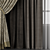 Elegant Curtain Set: Tulle & Drapes 3D model small image 3