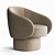Roc Fabric Easy Chair - Sleek and Comfortable 3D model small image 2