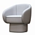 Roc Fabric Easy Chair - Sleek and Comfortable 3D model small image 3