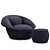 Roche Bobois Coiffe Pivoting Armchair 3D model small image 5