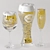 Luxury Champagne Beer Bucket Set 3D model small image 3