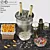 Luxury Champagne Beer Bucket Set 3D model small image 10