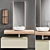 Elegant Edone Vanity Set 3D model small image 1