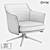 LoftDesign Armchair 10841: Stylish Metal, Leather, and Fabric 3D model small image 2