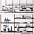 Sleek and Spacious Cattelan Italia Bookcase 3D model small image 1