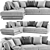 West Elm Haven Chaise: Modern Comfort in One 3D model small image 1