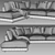 West Elm Haven Chaise: Modern Comfort in One 3D model small image 4