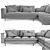 Zonotta Bruce Sofa: Stylish Fabric Vol-2 3D model small image 6