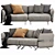 Natuzzi Pablo: Modern Luxury Sofa 3D model small image 2