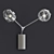 Chrome Branching Bubble Sconce: A Modern Illumination 3D model small image 1