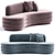 Elegant Ibiza Curved Sofa - Perfect for Every Space 3D model small image 1