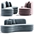 Elegant Ibiza Curved Sofa - Perfect for Every Space 3D model small image 2