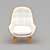 Elegant Wood Armchair 3D model small image 2