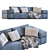 Modern Lema Brick Lane Sofa 3D model small image 3