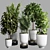 Concrete Vase Collection: Indoor Plant 35 3D model small image 1