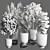 Concrete Vase Collection: Indoor Plant 35 3D model small image 5