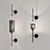Elegant Glass Wall Sconce 3D model small image 3