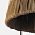 Wood Rattan Wicker Cone Lamp 3D model small image 5
