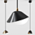 Serge Mouille Adjustable Pendant Lamp 3D model small image 4