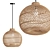Kanawa Handmade Rattan Lampshade 3D model small image 1