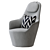 Harbor Armchair: Modern Elegance in Your Home 3D model small image 1